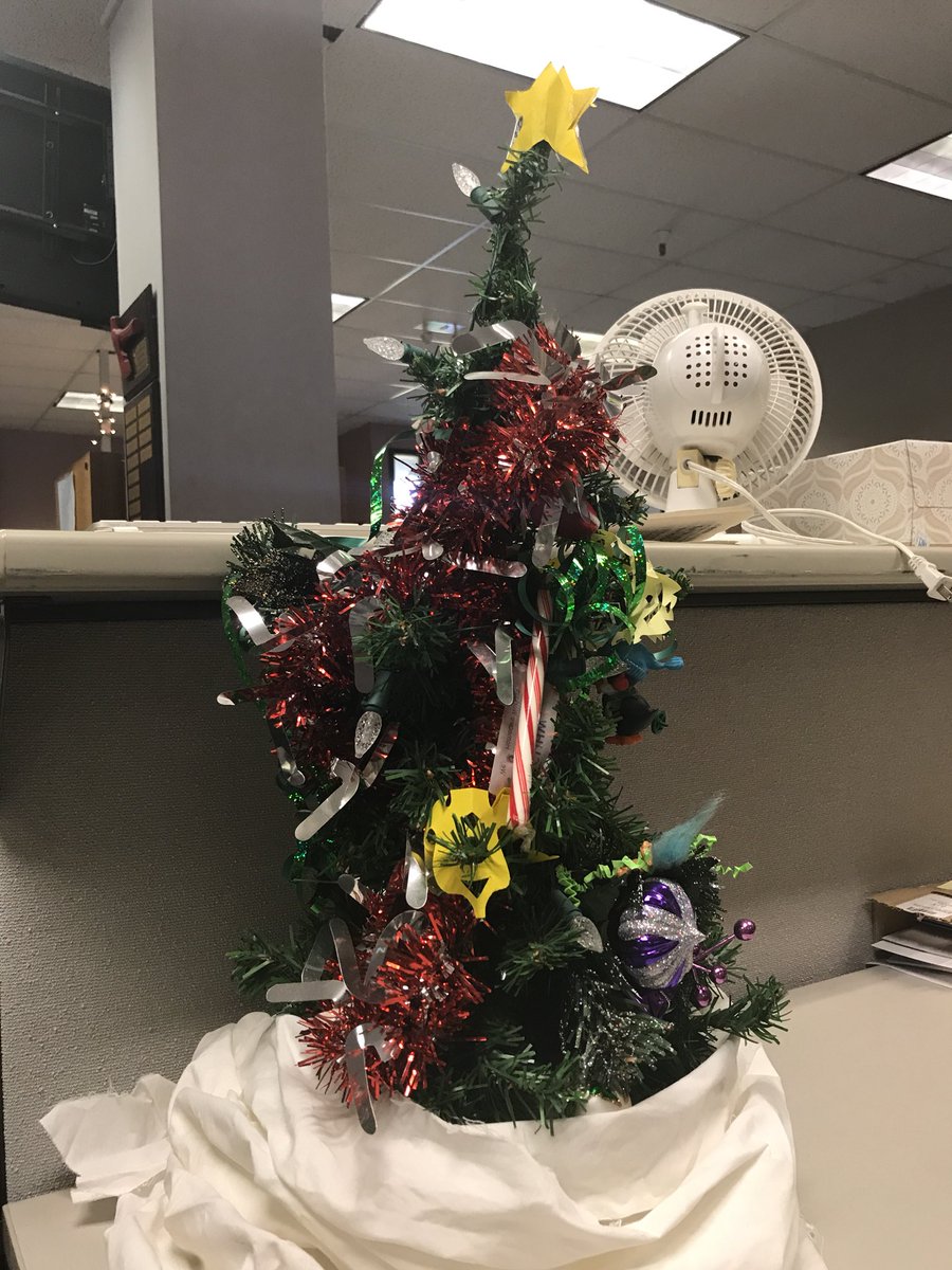 #Christmas #Office #Decoration #Ideas There’s a mystery Christmas tree that showed up in the office.