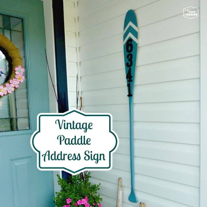 Vintage Paddle Address Sign
