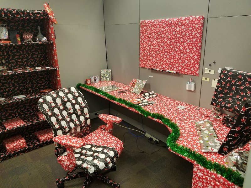 #Christmas #Office #Decoration #Ideas When your spouse works in the same office and you miss Christmas...