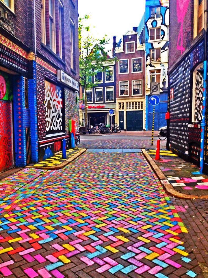 Amsterdam, Netherlands for Colorful Walk around Amsterdam.