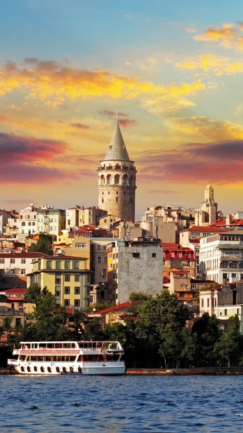 Istanbul Turkey Sea Buildings.