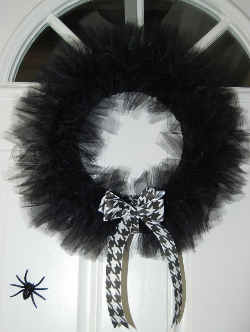 Black Tulle Wreath.