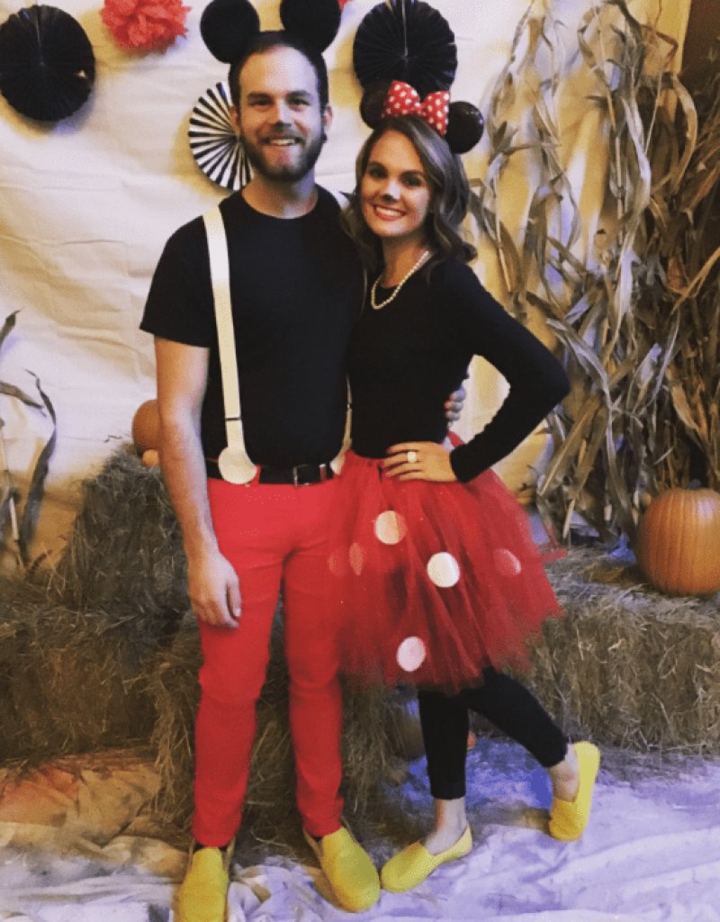 Couples Halloween Costumes Mickey Mouse and Minnie Mouse