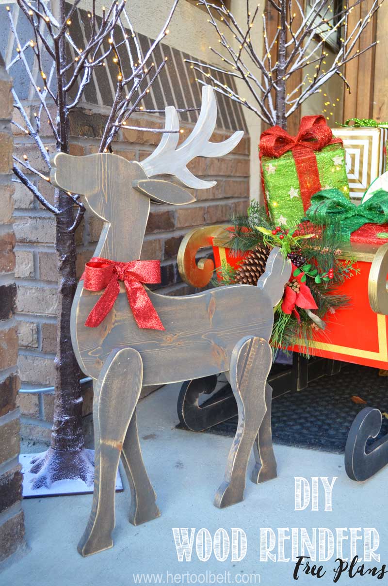 DIY Wood Reindeer.