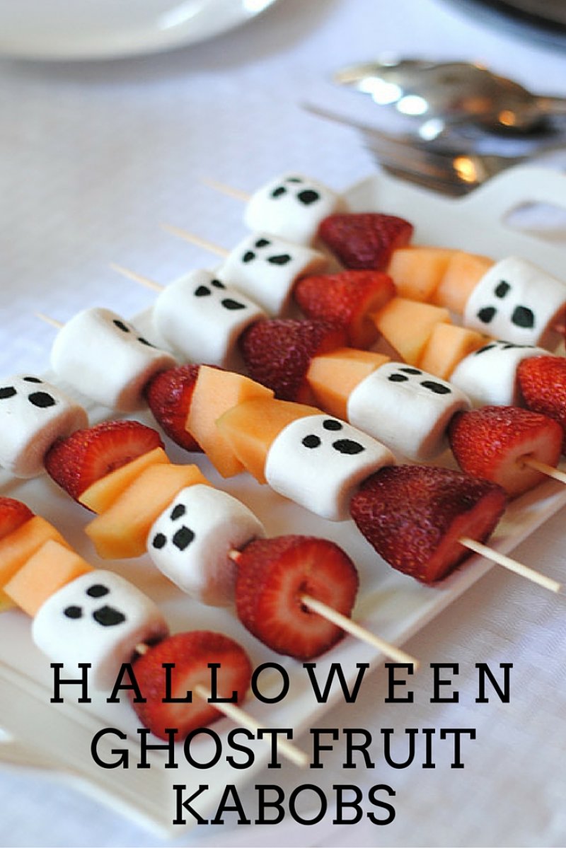 Ghosts Kabobs - Scary Snacks Recipes