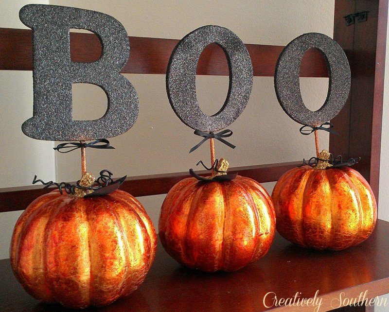 Glitter Blast Spray Paint Pumpkins.