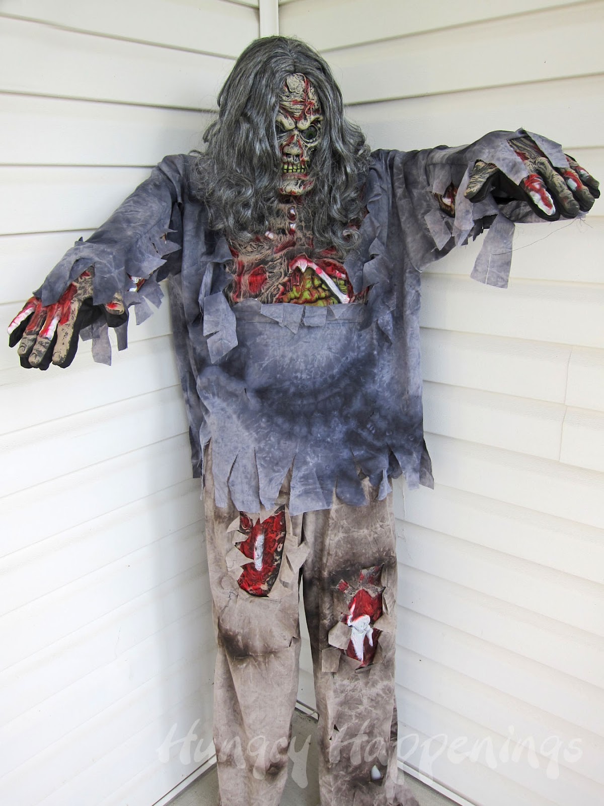 Halloween prop using a costume and pvc plus a costume giveaway.