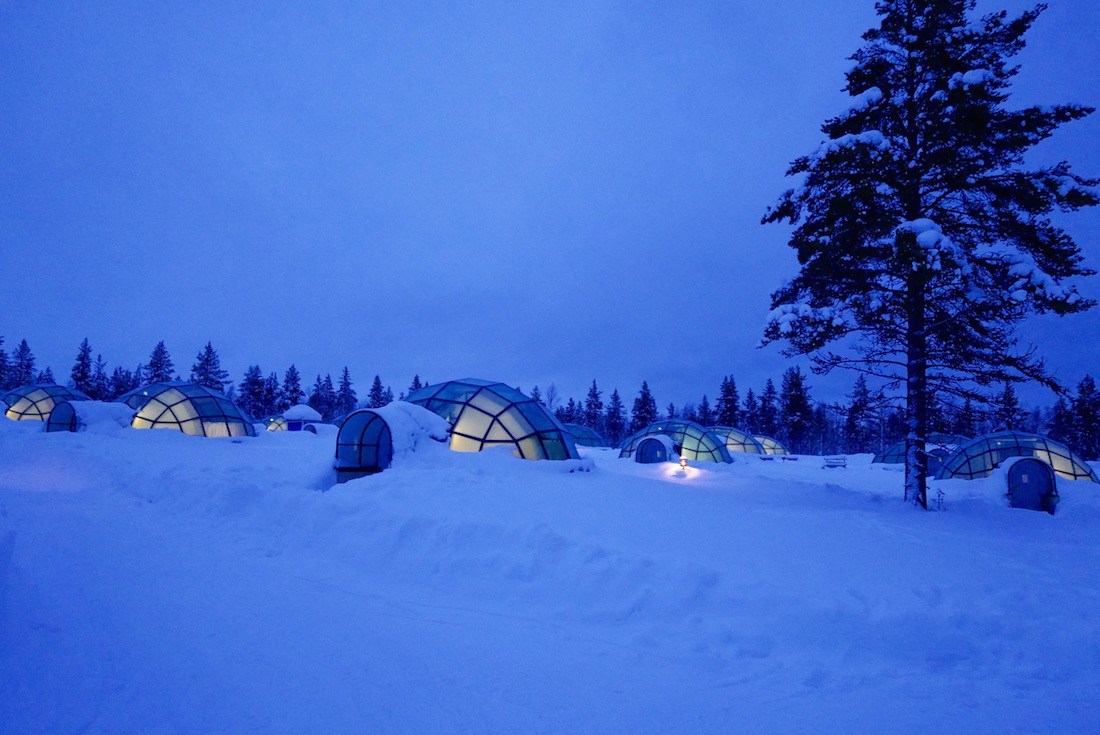 Kakslauttanen Arctic Village in Northern Finland.