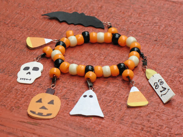 Making Jewelry from Halloween Beads