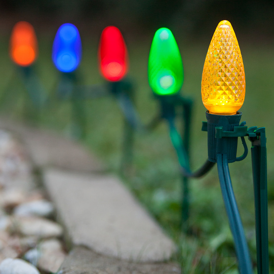 Multicolor Christmas LED Pathway Lights.