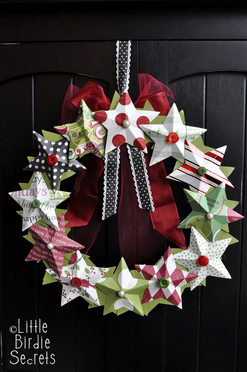 Paper Star Wreaths.