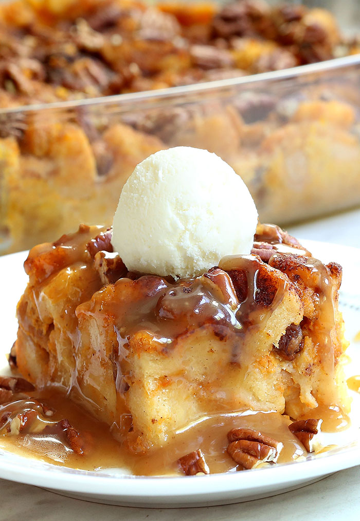 Pumpkin Pecan Bread Pudding