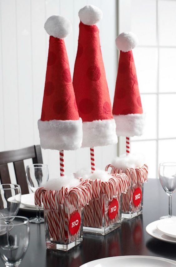 Santa Hats Centerpieces