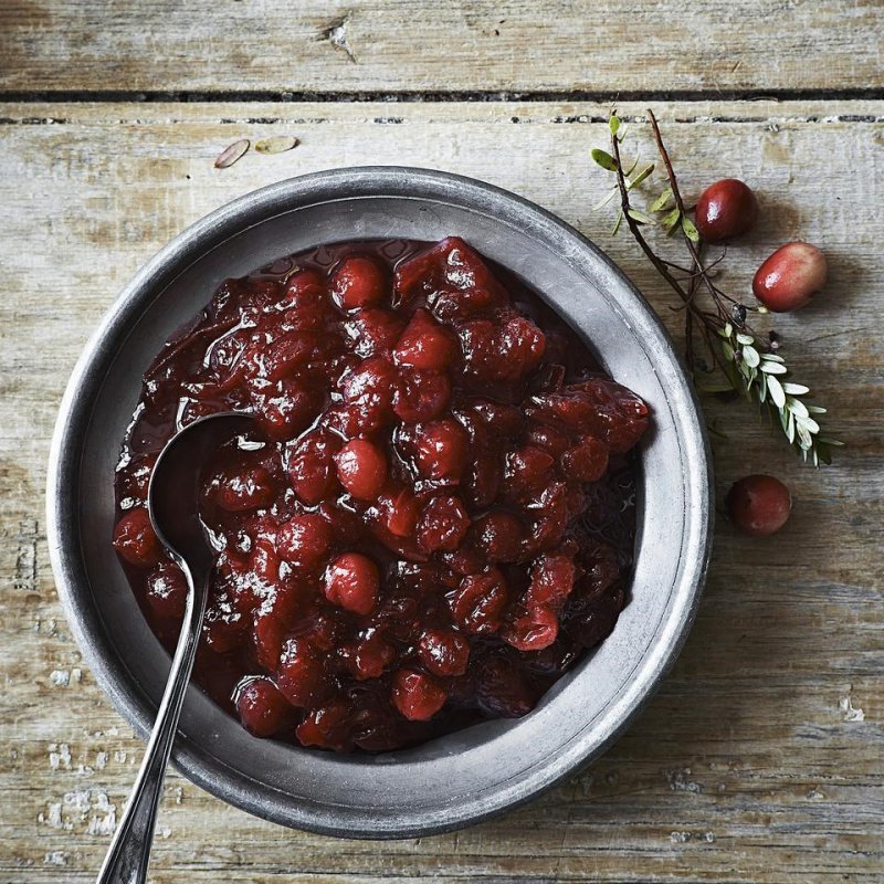 Spiced Cranberry Sauce with star anise and Orange
