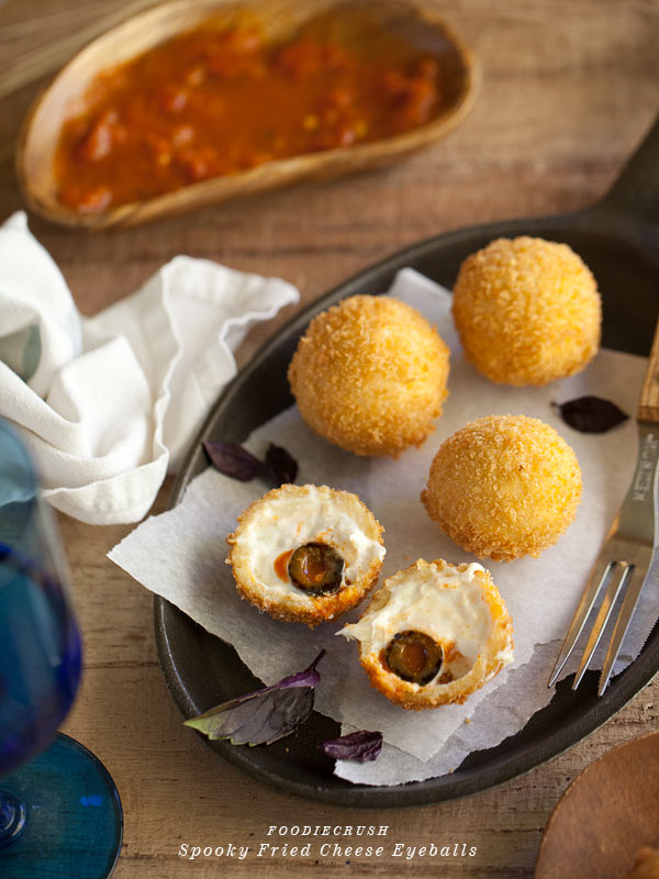 Spooky Fried Cheese Balls