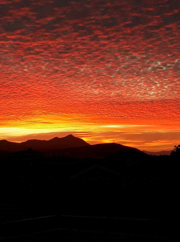 Sunrise in the seaside town of Hermanus, Western Cape Province, South Africa