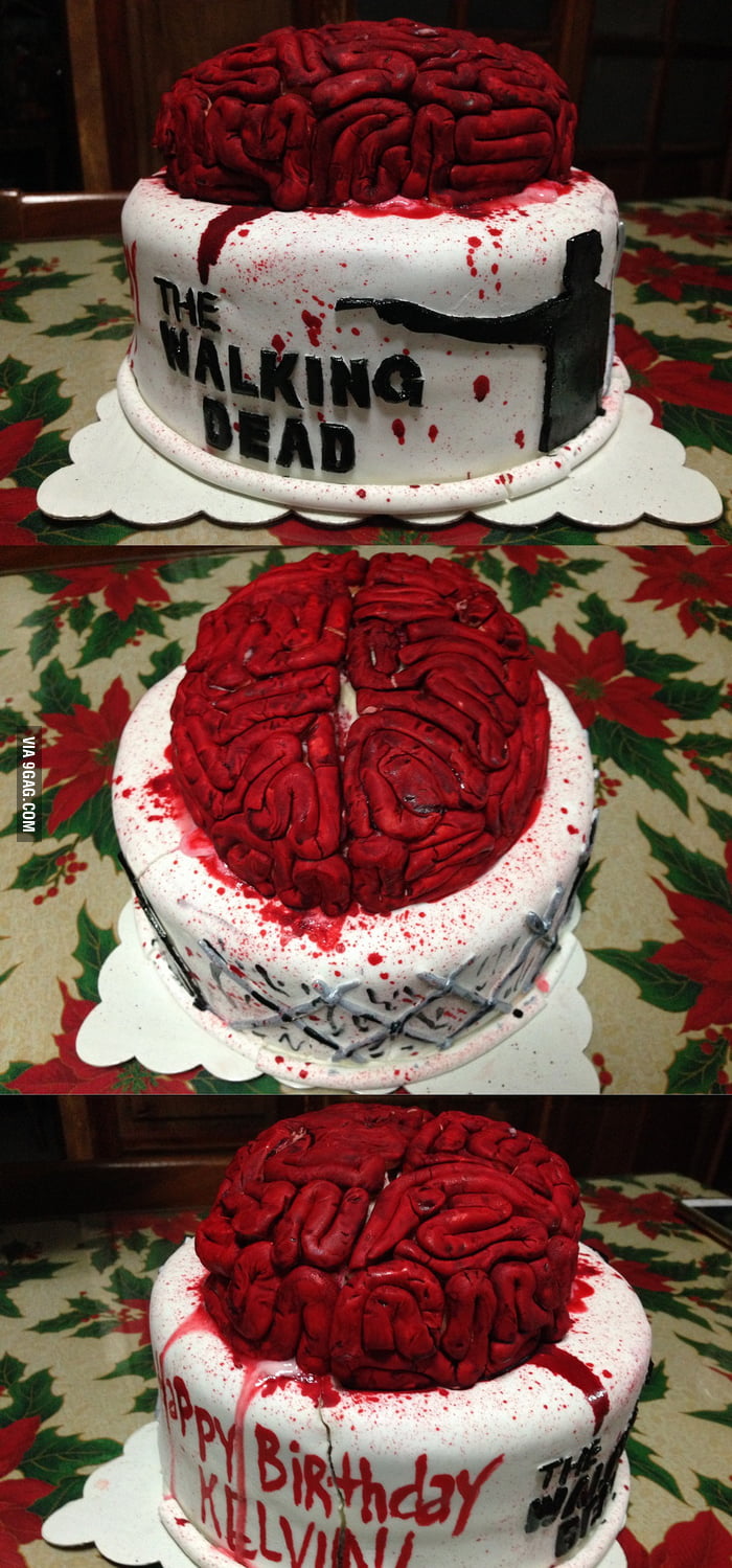 The Walking Dead themed Red Velvet cake!