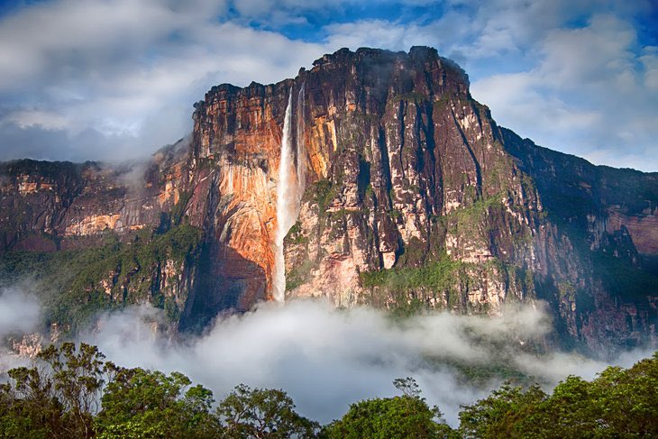 The magnificent Angel Falls sits in Canaima National Park, dropping 979 meters, it is the highest waterfall in the world and one of the highlights of South America