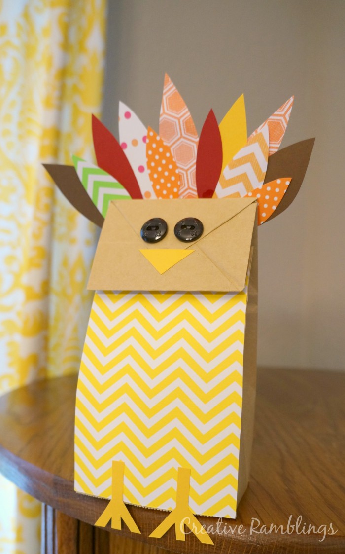 Paper Bag Turkey Thanksgiving Kids Craft - Creative Ramblings.