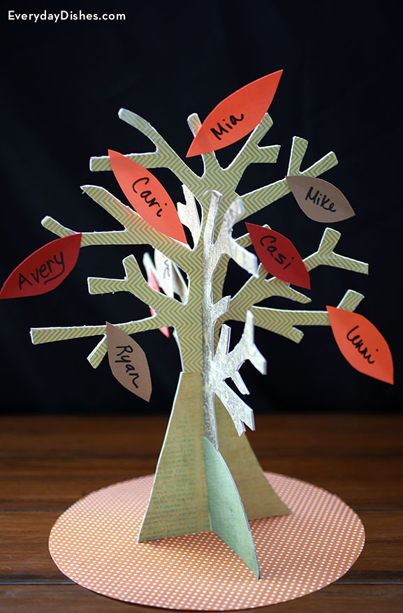 Printable Thanksgiving family tree craft.