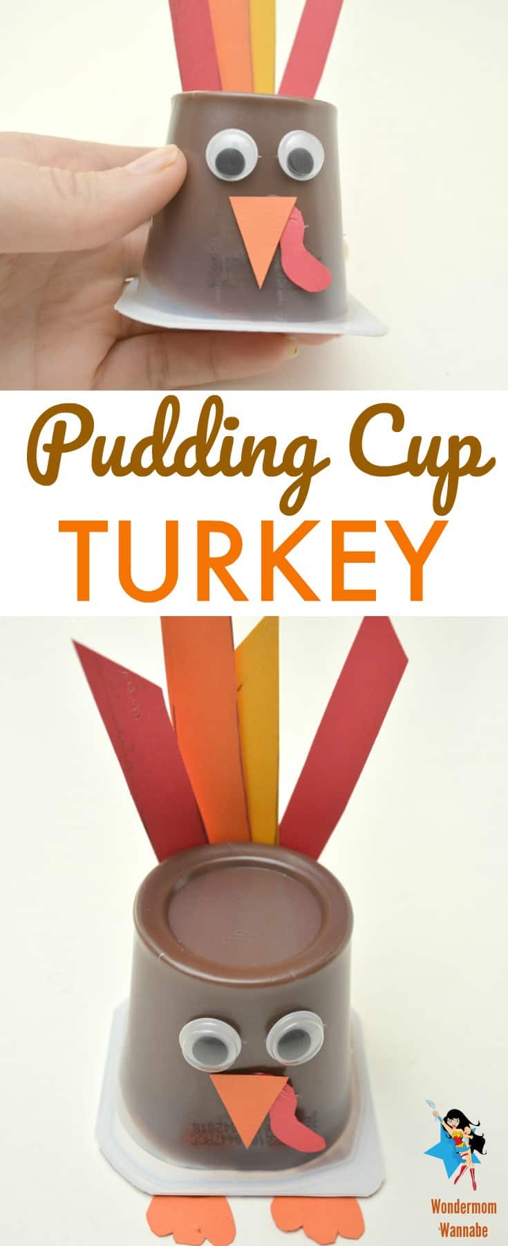 This pudding cup turkey is such an easy craft and a fun treat for a classroom.