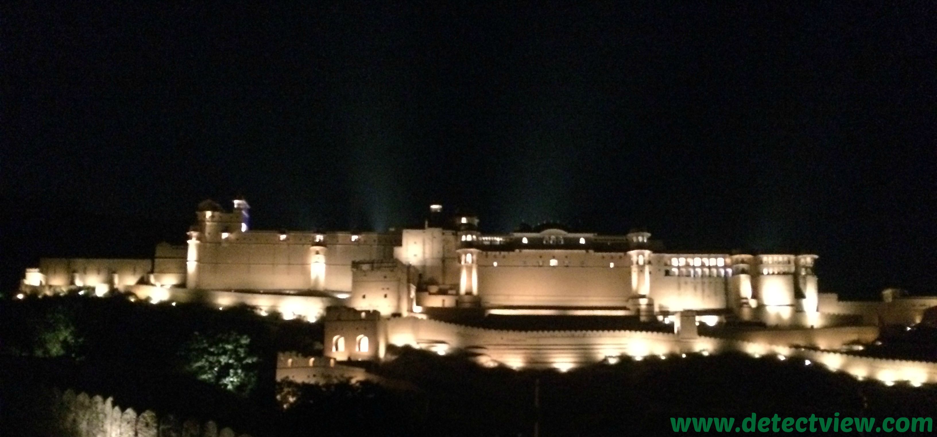 Amer Fort Lit up at Night