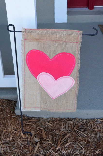 A cute DIY garden flag.