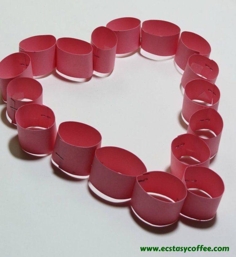 Cardboard Roll Valentine Day Heart Crafts for Kids.