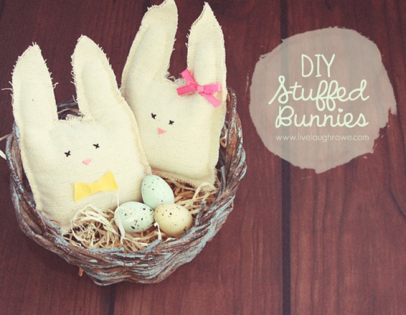 DIY Stuffed Easter Bunnies.