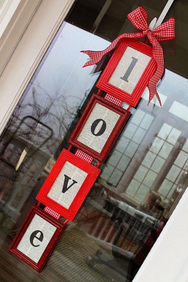 DIY Valentine’s Day Door Hanger.