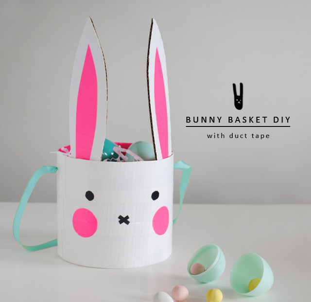 Duct Tape Easter Bunny Basket.