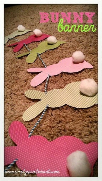 Easter is on it’s way get ready with this cute bunny banner.