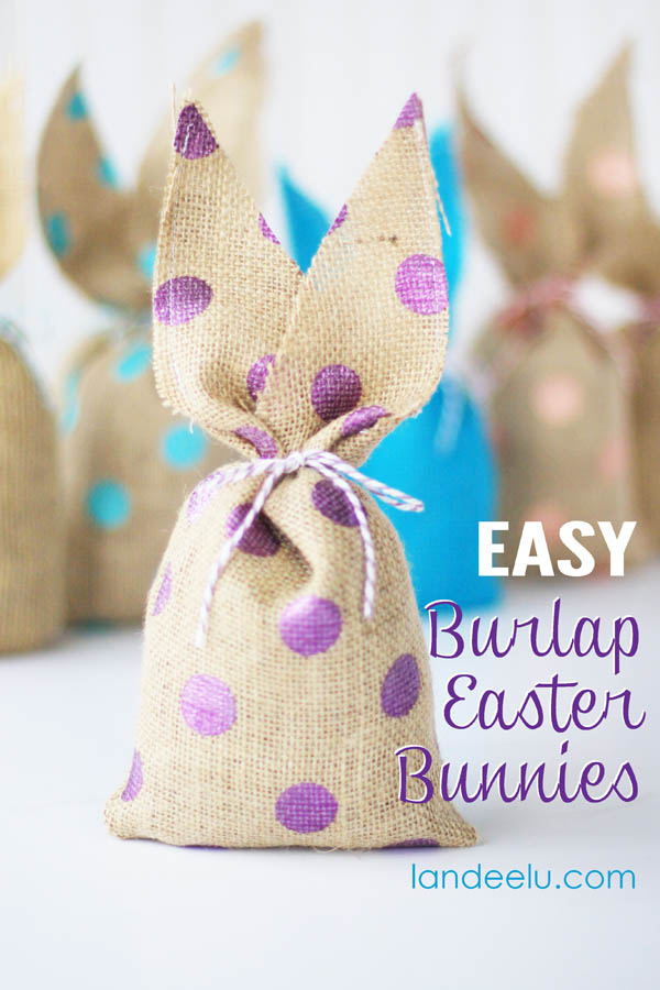 Easy Burlap Bunnies.