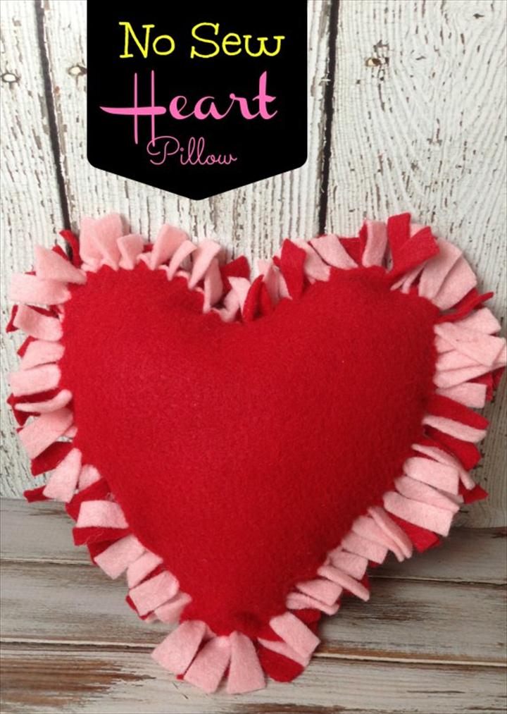 Felt Heart Pillow Crafts.