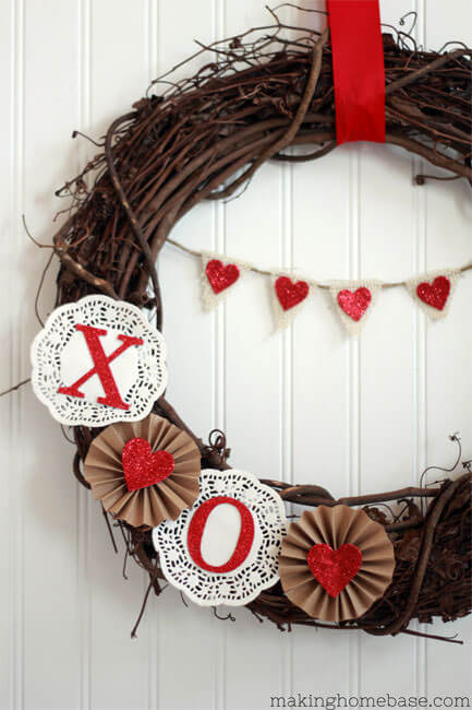 Grapevine Valentine’s Wreath.