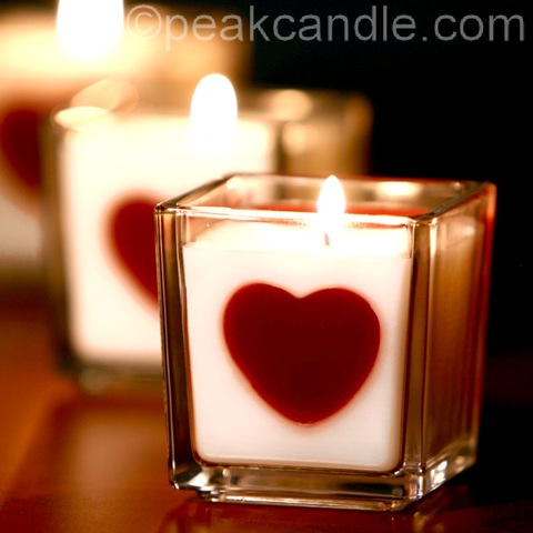 Heart Embed Candles.