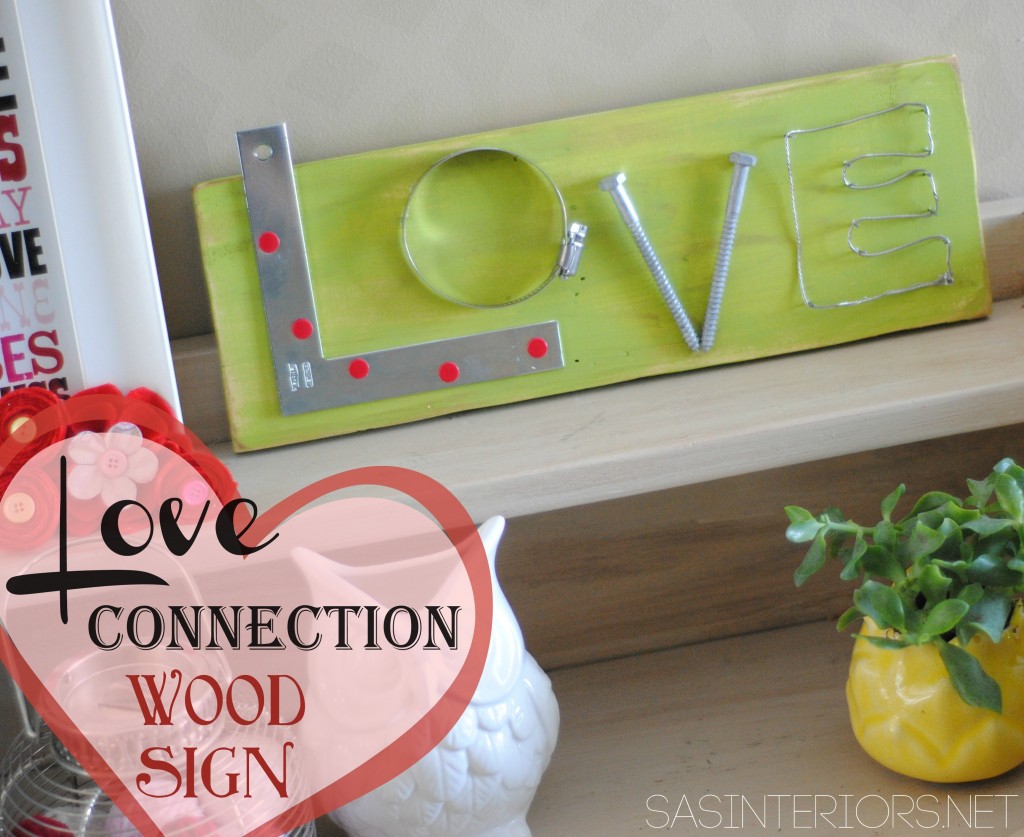 Love Connection Wood Sign.