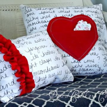 Love Note Pillows and a Question.