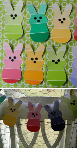Paint Chip Bunny Garland or Banner.