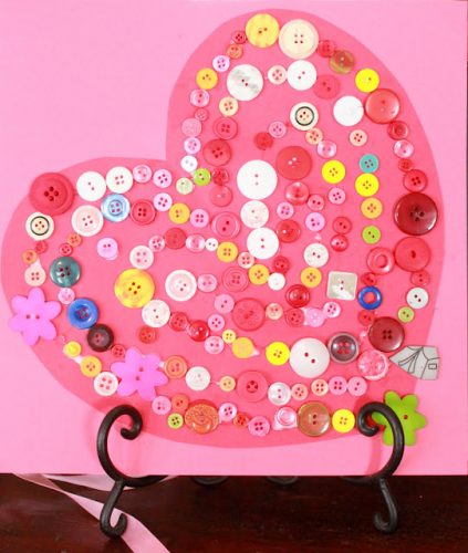 Sorted Button Valentine Heart.