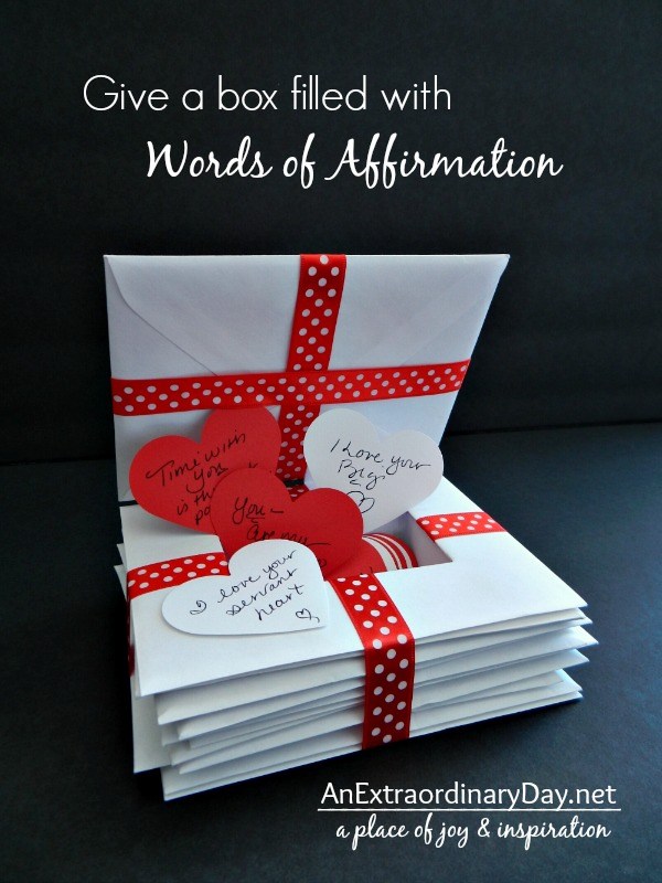 Stack of Letters Box of Affirmations.