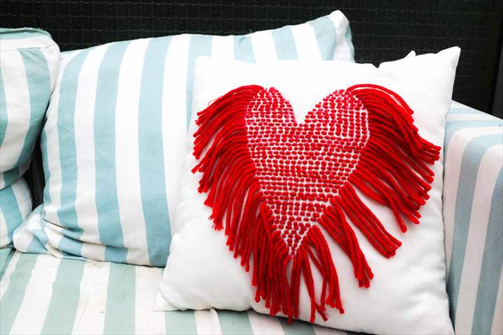 Stitched Heart Pillow.