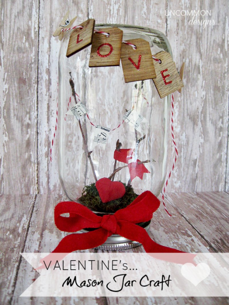 Valentine Mason Jar Craft.