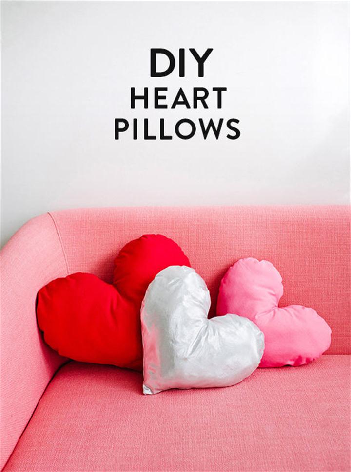 Valentine-day Heart Pillows. Valentine's Day Pillow Designs