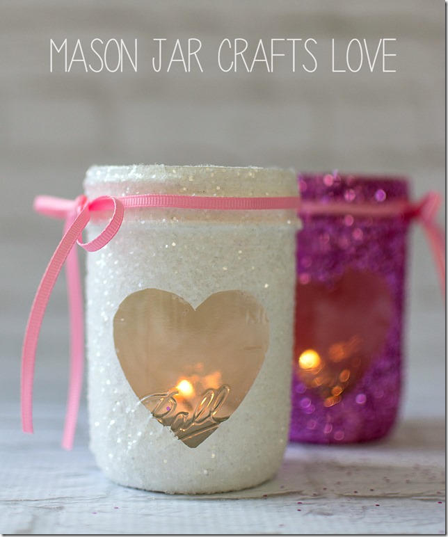 Valentine’s Day love mason jars.