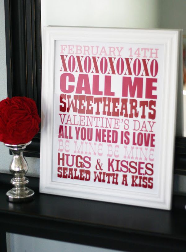 Valetine’s Printable. DIY Valentine’s Day Décor