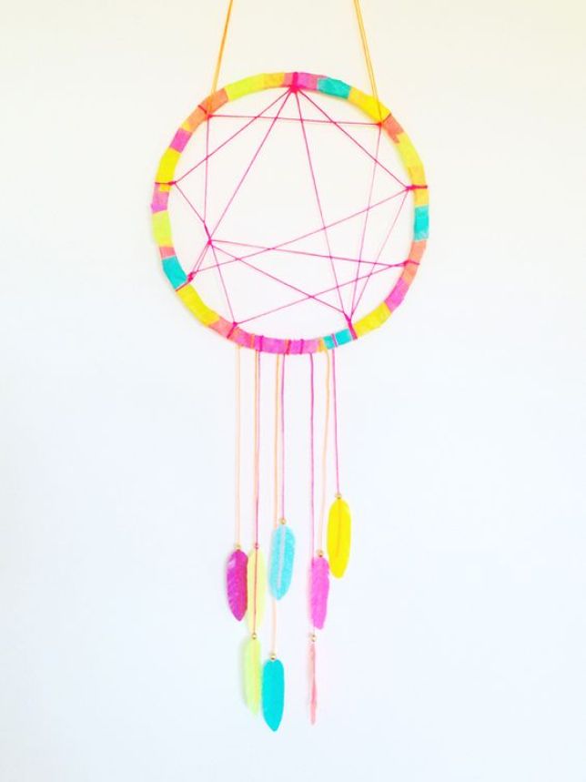 A Washi Tape Dream Catcher.