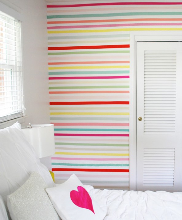 Blank Wall With Washi Tape.