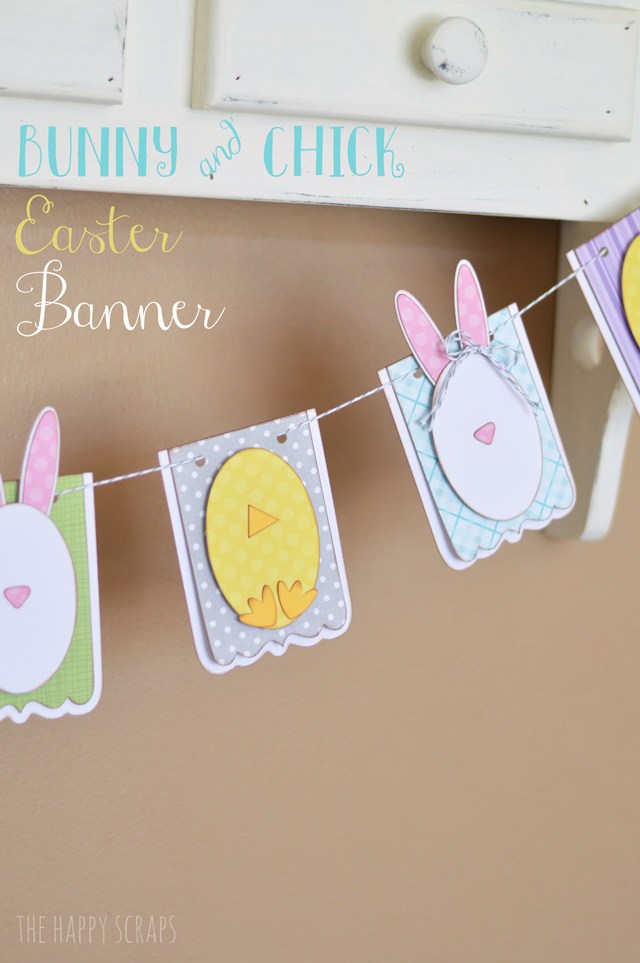Bunny & Chick Easter Banner.