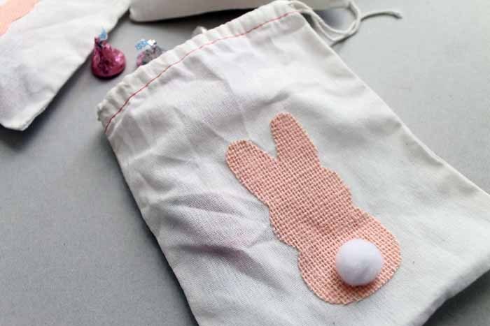 Burlap Easter Bunny Bags.